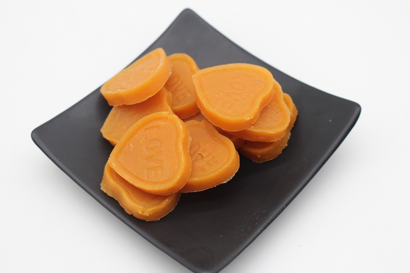 Heart-shaped sweet potatoes